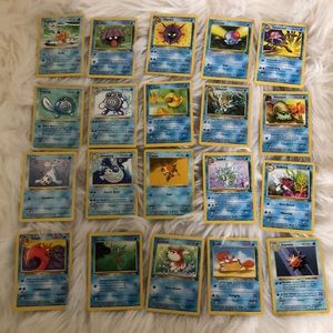 20 water type 1st edition Pokémon cards
